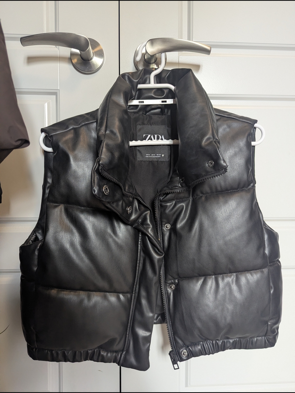 Zara Black Puffer Vest